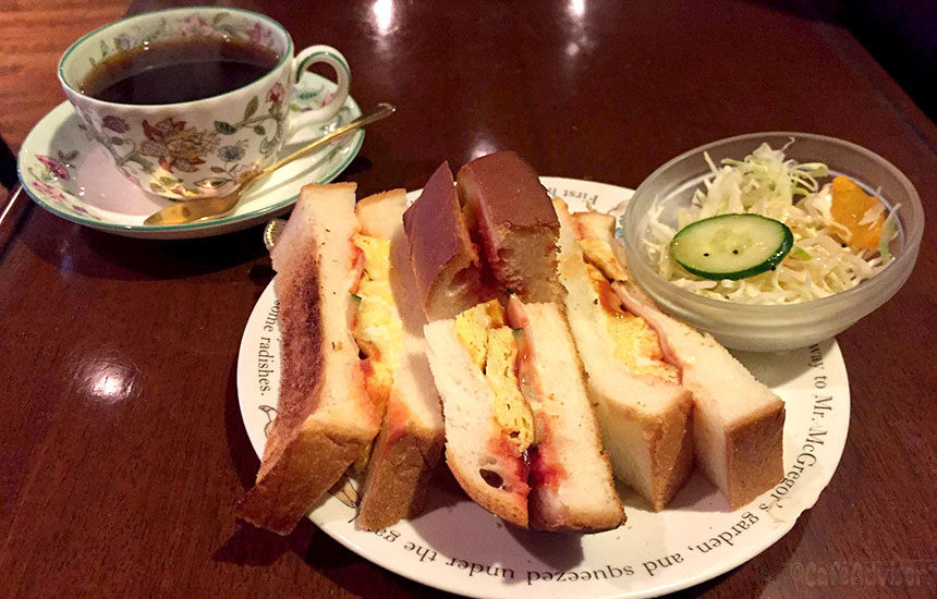 茶屋町にある珈琲の森はミックストーストサンドセットがおすすめ 梅田 喫茶 珈琲の森 Cafeadvisor